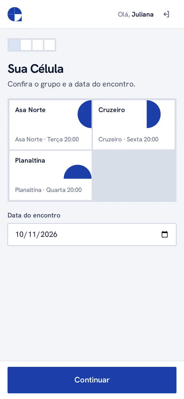 Relatório da célula no celular